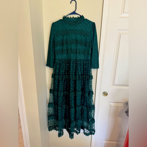 Dainty Jewells Dresses & Skirts - Dainty Jewells Teal Long Sleeve Lace Dress
